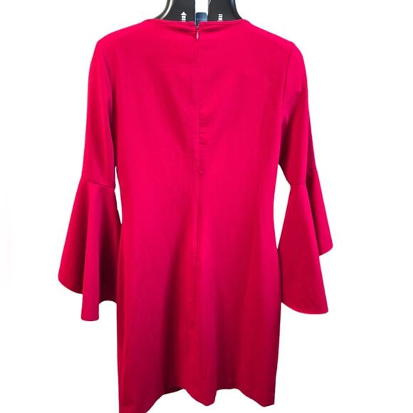 Laundry NWT by Shelli Segal Ruffle Keyhole Mini Dress Red Size 4 - Picture 4 of 11